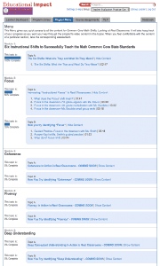 Browse the course menu